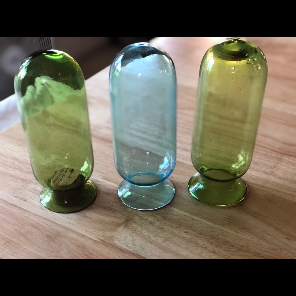 Rare apothecary jars set of 3 pre-1930